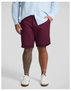 Johnny Bigg Charlie Canvas Short in Burgundy