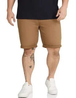 Johnny Bigg Charlie Canvas Short in Camel