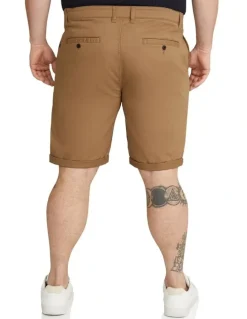Johnny Bigg Charlie Canvas Short in Camel