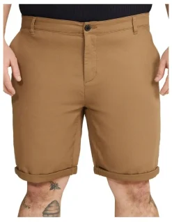 Johnny Bigg Charlie Canvas Short in Camel