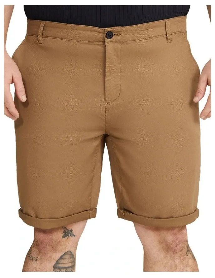 Johnny Bigg Charlie Canvas Short in Camel