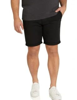 Johnny Bigg Charlie Canvas Short in Black