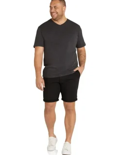 Johnny Bigg Charlie Canvas Short in Black
