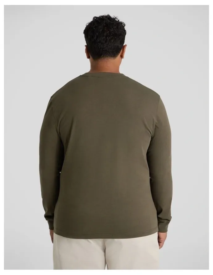 Johnny Bigg Classic Heavy Long Sleeve Tee in Olive
