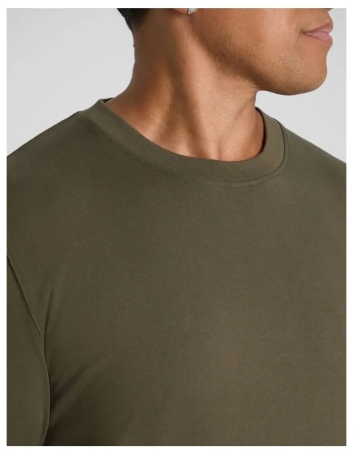 Johnny Bigg Classic Heavy Long Sleeve Tee in Olive
