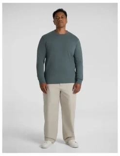 Johnny Bigg Classic Heavy Long Sleeve Tee in Slate