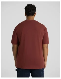 Johnny Bigg Classic Heavy Weight Tee in Brick Red