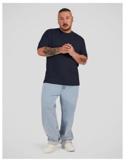 Johnny Bigg Classic Heavy Weight Tee in Navy