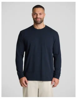 Johnny Bigg Classic Heavy Long Sleeve Tee in Navy
