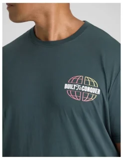 Johnny Bigg Conqeur Longline Tee in Peacock