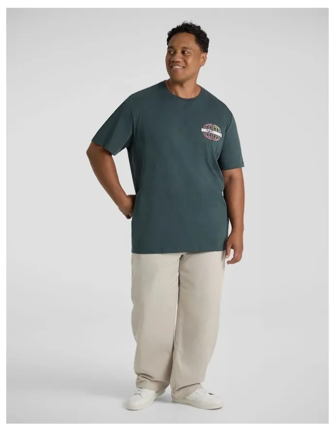 Johnny Bigg Conqeur Longline Tee in Peacock