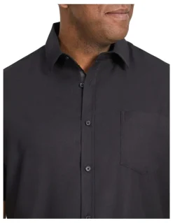 Johnny Bigg Deniro Stretch Shirt in Black