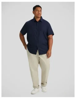 Johnny Bigg Deniro Stretch Shirt in Navy
