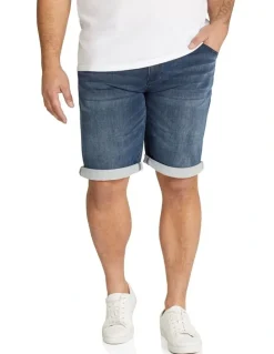 Johnny Bigg Deran Knit Denim Short in Ink