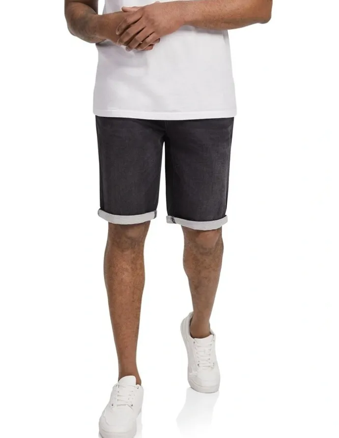 Johnny Bigg Deran Knit Denim Short in Black