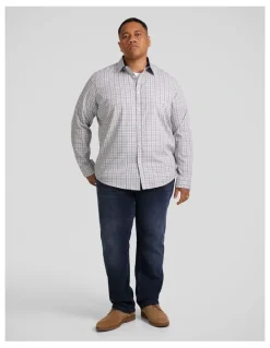 Johnny Bigg Easy Care Check Shirt in Grey