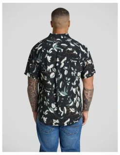 Johnny Bigg Eclipse Print Shirt in Black