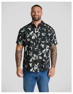 Johnny Bigg Eclipse Print Shirt in Black