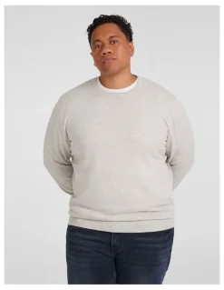 Johnny Bigg Essential Crew Neck Sweater in Grey Marle
