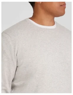 Johnny Bigg Essential Crew Neck Sweater in Grey Marle