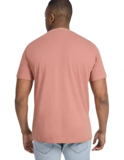Johnny Bigg Essential Crew Neck Tee in Pink Clay