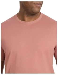 Johnny Bigg Essential Crew Neck Tee in Pink Clay