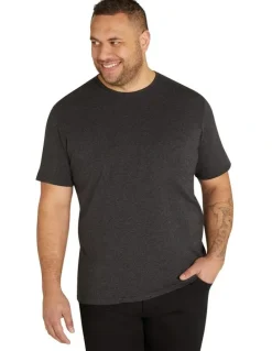 Johnny Bigg Essential Crew Neck Tee in Charcoal