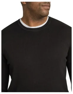 Johnny Bigg Essential Crew Neck Sweater in Black
