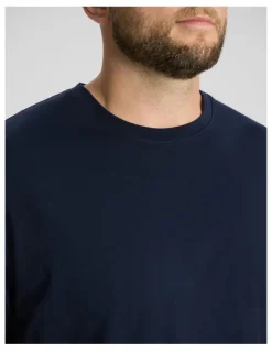 Johnny Bigg Essential Longline Scoop Tee in Navy