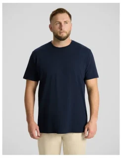 Johnny Bigg Essential Longline Scoop Tee in Navy