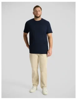 Johnny Bigg Essential Longline Scoop Tee in Navy