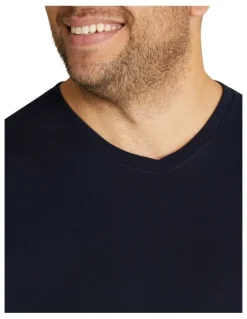 Johnny Bigg Essential V Neck Tee in Navy