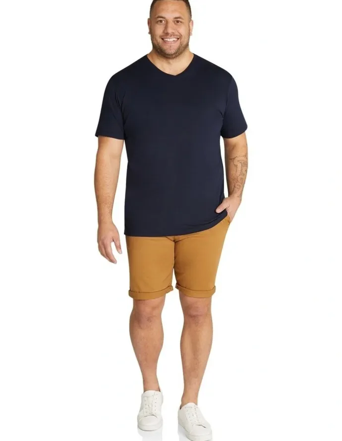 Johnny Bigg Essential V Neck Tee in Navy