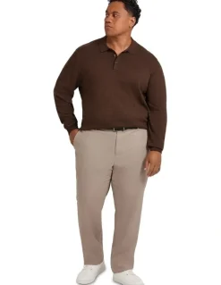 Johnny Bigg Everyday Polo Sweater in Chocolate