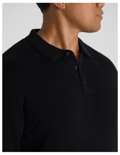 Johnny Bigg Everyday Polo Sweater in Black