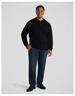 Johnny Bigg Everyday Polo Sweater in Black