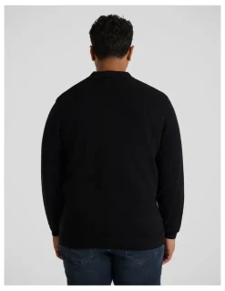Johnny Bigg Everyday Polo Sweater in Black