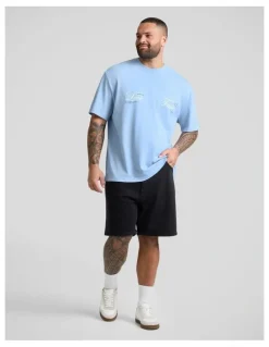 Johnny Bigg Fast Relaxed Fit Tee in Light Blue