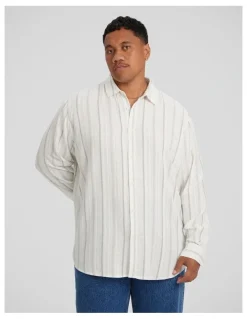 Johnny Bigg Fitzroy Stripe Shirt in Ivory