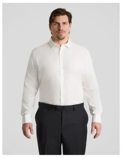 Johnny Bigg Gaston French Cuff Dress Shirt in White