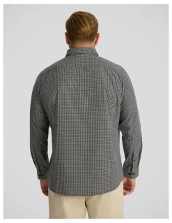 Johnny Bigg Grayson Easycare Check Shirt in Black