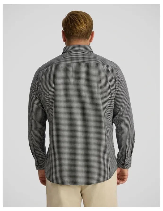 Johnny Bigg Grayson Easycare Check Shirt in Black