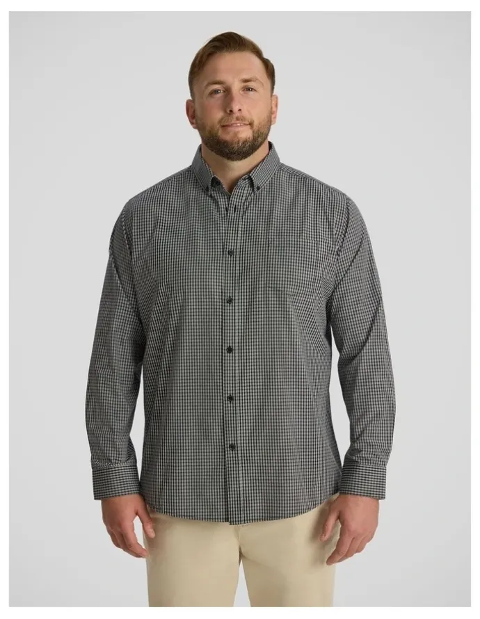 Johnny Bigg Grayson Easycare Check Shirt in Black