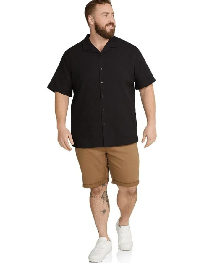 Johnny Bigg Griffen Relaxed Fit Shirt in Black