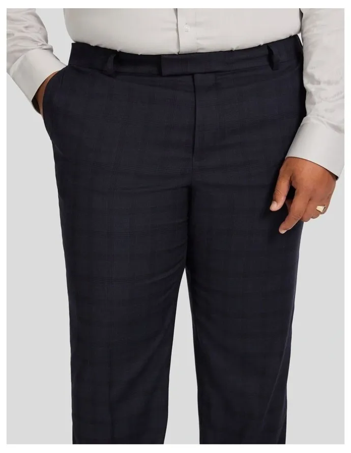 Johnny Bigg Henry Check Stretch Dress Pant in Ink