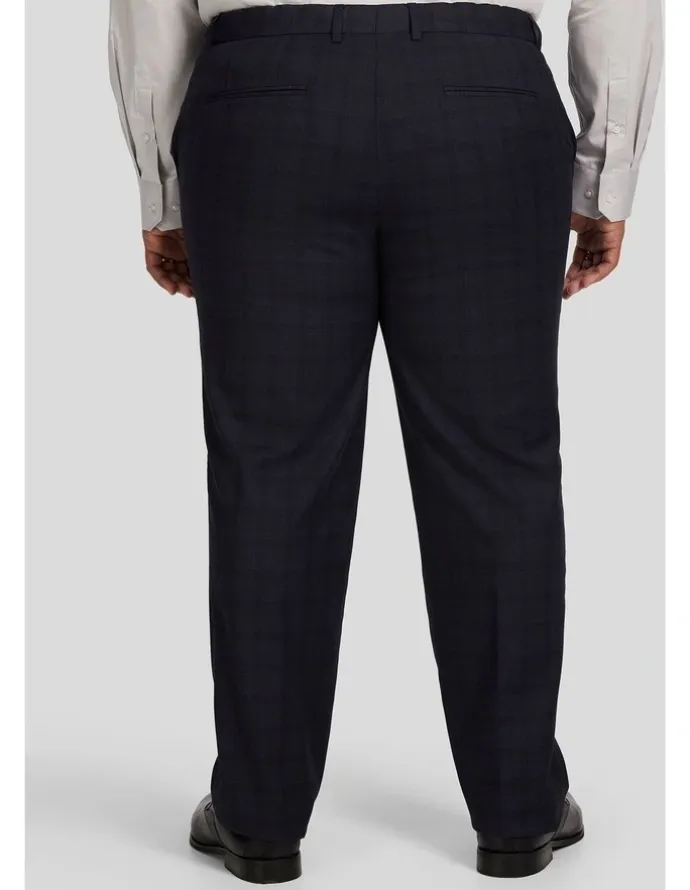 Johnny Bigg Henry Check Stretch Dress Pant in Ink