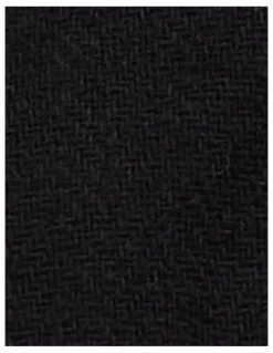 Johnny Bigg Herringbone Flat Cap in Black