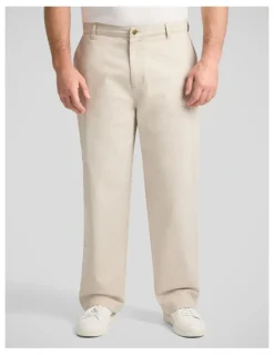 Johnny Bigg Jace Wide Leg Stretch Chino in Stone