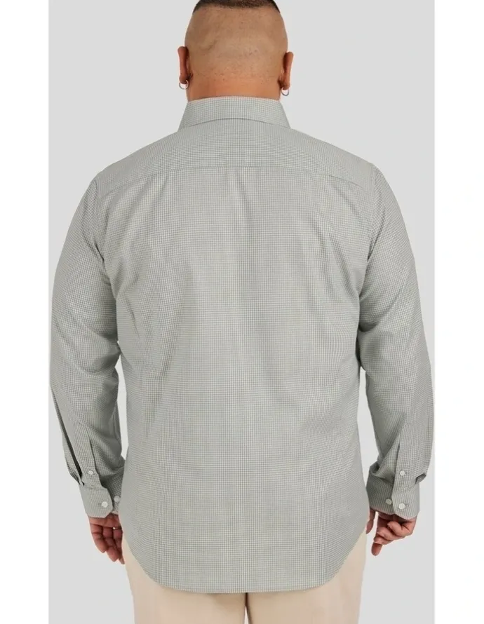 Johnny Bigg Jaxon Easy Care Check Shirt in Sage Green