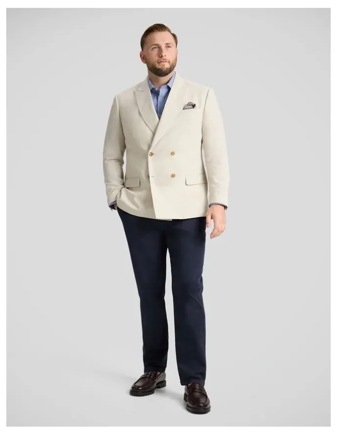 Johnny Bigg Kent Double Breasted Blazer in Champagne